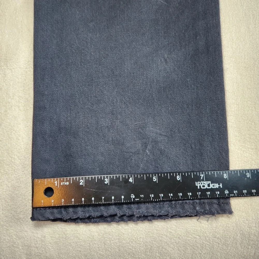 LEVI'S 514 Premium Straight Jeans Mens 33 x 34 Black‎ Dark Distressed Denim NEW